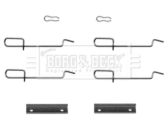 BORG & BECK Комплектующие, колодки дискового тормоза BBK1119